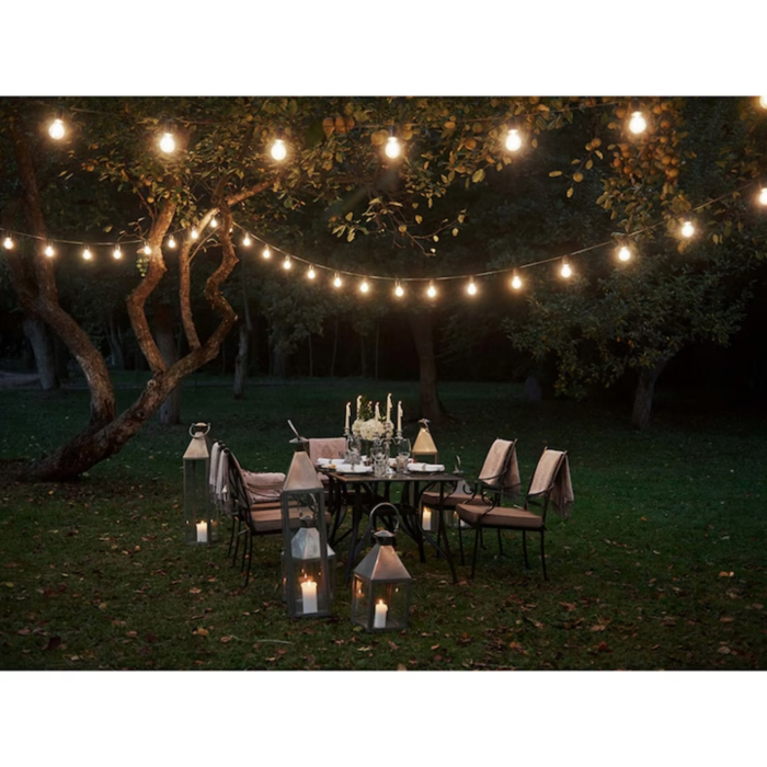 Ghirlanda luminoasa exterior VarioShop®, 15 m, 15 becuri E27, lumina alb cald, pentru balcon, terasa si gradina, IP44 [2]