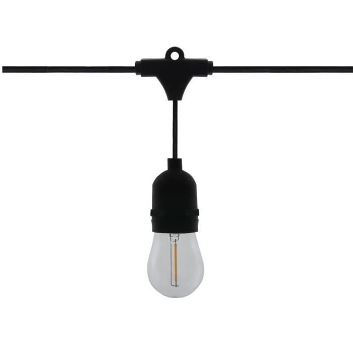 Ghirlanda luminoasa exterior VarioShop®, 15 m, 15 becuri E27, lumina alb cald, pentru balcon, terasa si gradina, IP44 [10]