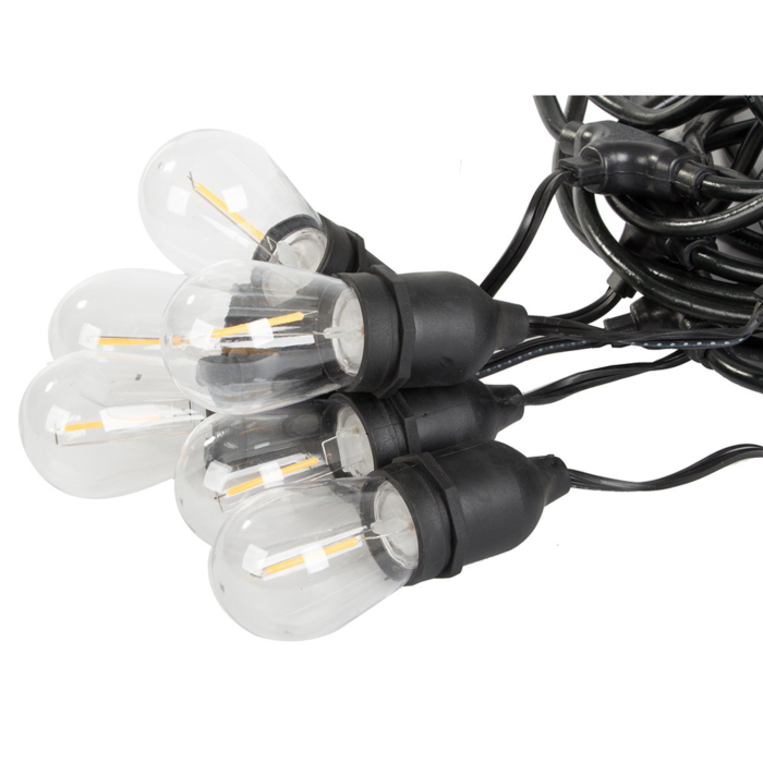 Ghirlanda luminoasa exterior VarioShop®, 20 m, 20 becuri E27, lumina alb cald, pentru balcon, terasa si gradina, IP44 [6]