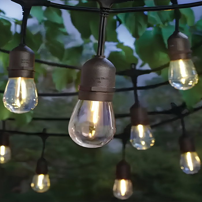 Ghirlanda luminoasa exterior VarioShop®, pentru gradina, terasa si balcon, cu 10 becuri LED E27, 10 m, alb cald [5]
