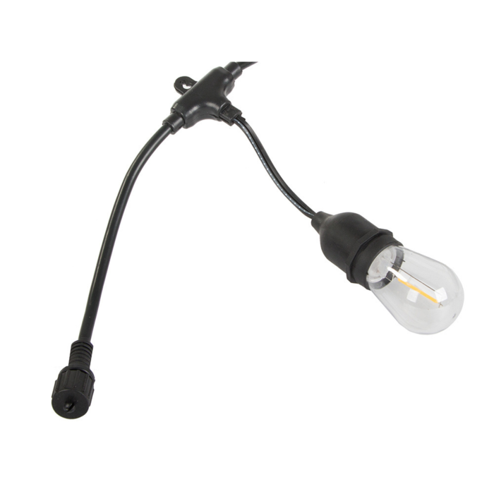 Ghirlanda luminoasa exterior VarioShop®, pentru gradina, terasa si balcon, cu 10 becuri LED E27, 10 m, alb cald [9]