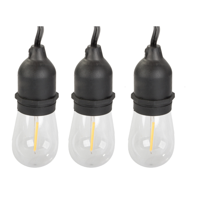 Ghirlanda luminoasa exterior VarioShop®, pentru gradina, terasa si balcon, cu 10 becuri LED E27, 10 m, alb cald [6]