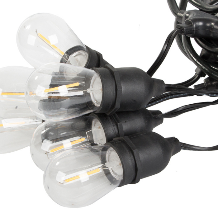 Ghirlanda luminoasa exterior VarioShop®, pentru gradina, terasa si balcon, cu 10 becuri LED E27, 10 m, alb cald [7]