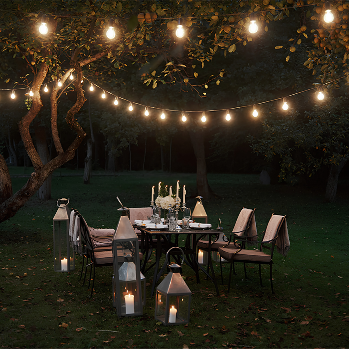Ghirlanda luminoasa exterior VarioShop®, pentru gradina, terasa si balcon, cu 15 LED-uri, IP44, 15 m, alb cald [7]