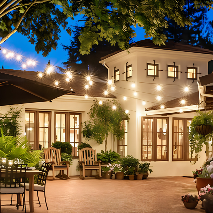 Ghirlanda luminoasa exterior VarioShop®, pentru gradina, terasa si balcon, cu 15 LED-uri, IP44, 15 m, alb cald [10]