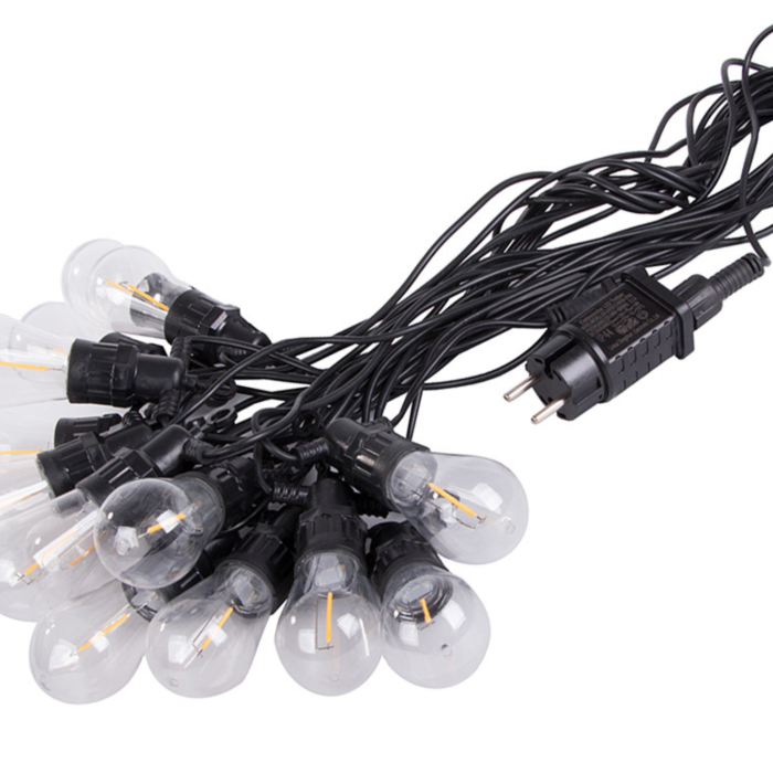 Ghirlanda luminoasa exterior VarioShop®, pentru gradina, terasa si balcon, cu 20 LED-uri, 20 m, lumina alb cald [12]