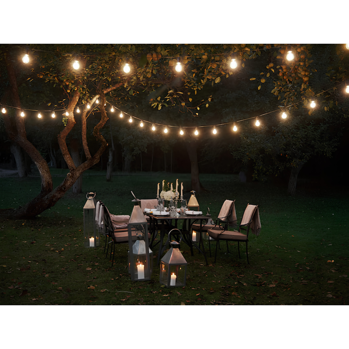 Ghirlanda luminoasa exterior VarioShop®, pentru gradina, terasa si balcon, cu 20 LED-uri, 20 m, lumina alb cald [4]