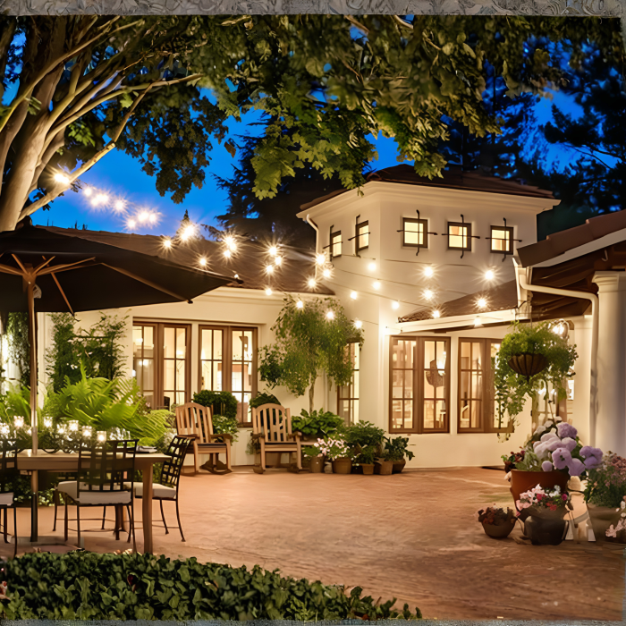 Ghirlanda luminoasa exterior VarioShop®, pentru gradina, terasa si balcon, cu 20 LED-uri, 20 m, lumina alb cald [2]