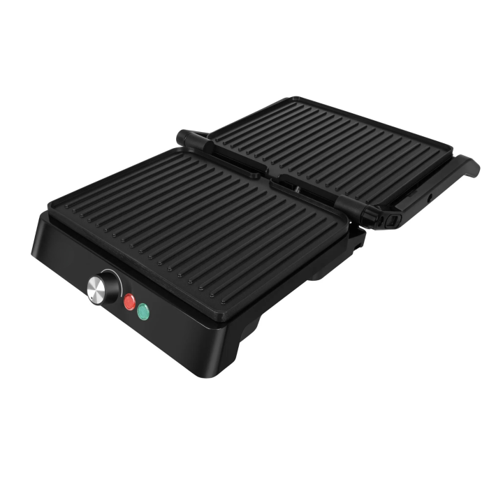 Gratar electric VarioShop®, 2000W, deschidere 180°, control temperatura, placi antiaderente, tava scurgere, negru [14]