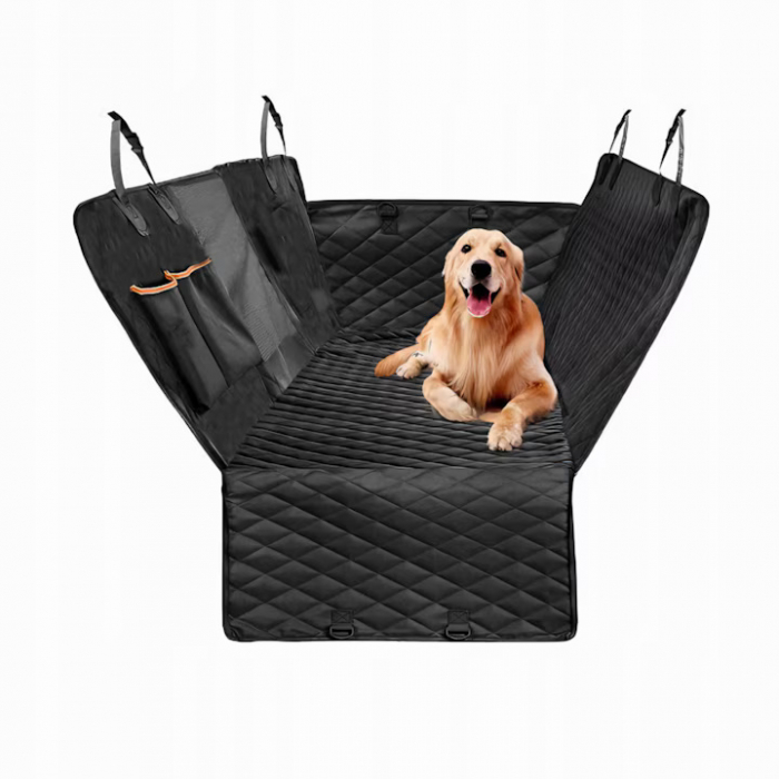 Husa Auto Profesionala VarioShop®, Pentru Protectie si Transport Animale, Caini si Pisici Destinata Banchetei Auto sau Portbagajului, Fereastra Observare, Sectiuni Laterale tip Hamac, Antialunecare, I [9]