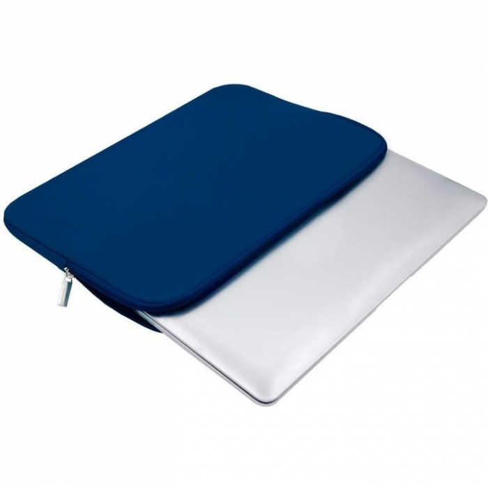 Husa de Protectie si Transport pentru Laptop VarioShop®, pana la 13 inch, cu Burete Antisoc, Rezistena la Apa, Compatibila cu Apple MacBook Air, MacBook Pro Touch, 34 x 1.7 x 25.5 cm, Albastru [5]