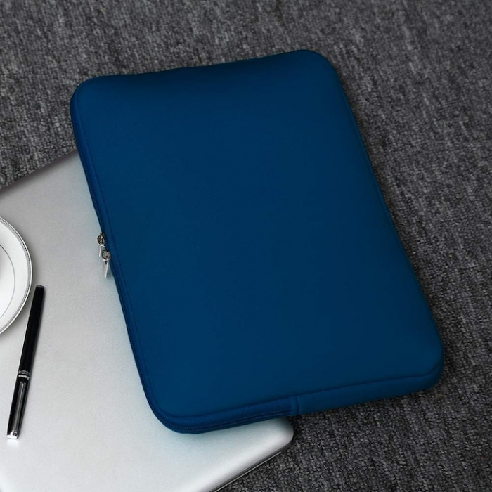Husa de Protectie si Transport pentru Laptop VarioShop®, pana la 13 inch, cu Burete Antisoc, Rezistena la Apa, Compatibila cu Apple MacBook Air, MacBook Pro Touch, 34 x 1.7 x 25.5 cm, Albastru [6]