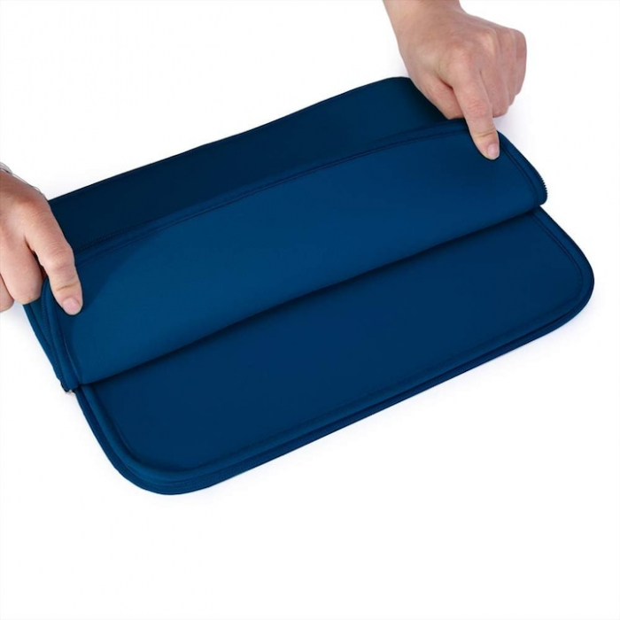 Husa de Protectie si Transport pentru Laptop VarioShop®, pana la 13 inch, cu Burete Antisoc, Rezistena la Apa, Compatibila cu Apple MacBook Air, MacBook Pro Touch, 34 x 1.7 x 25.5 cm, Albastru [13]