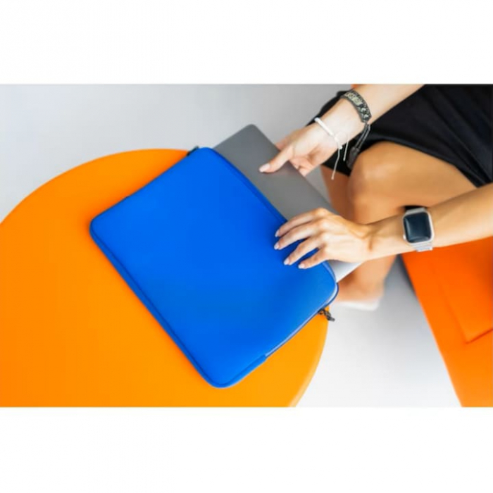 Husa de Protectie si Transport pentru Laptop VarioShop®, pana la 13 inch, cu Burete Antisoc, Rezistena la Apa, Compatibila cu Apple MacBook Air, MacBook Pro Touch, 34 x 1.7 x 25.5 cm, Albastru [8]