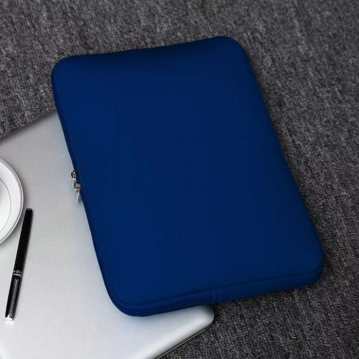 Husa de Protectie si Transport pentru Laptop VarioShop®, pana la 13 inch, cu Burete Antisoc, Rezistena la Apa, Compatibila cu Apple MacBook Air, MacBook Pro Touch, 34 x 1.7 x 25.5 cm, Albastru [9]