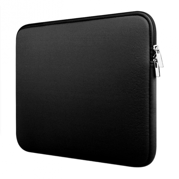 Husa de Protectie si Transport pentru Laptop VarioShop®, pana la 15.6 inch, cu Burete Antisoc, Rezistena la Apa, Compatibila cu Apple MacBook Air, MacBook Pro Touch, 38 x 1.5 x 29 cm, Negru [10]