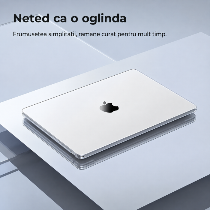 Husa laptop MacBook Air 13.3 VarioShop®, protectie policarbonat, antizgariere, picioare antiderapante, transparenta [6]