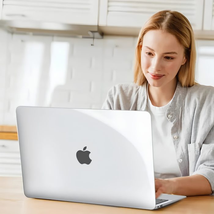 Husa laptop MacBook Air 13.3 VarioShop®, protectie policarbonat, antizgariere, picioare antiderapante, transparenta [9]