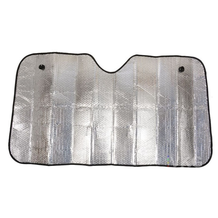 Husa parasolar auto universala reflectorizanta pentru parbriz VarioShop®, protectie solara vara si anti-inghet iarna, material rezistent impermeabil, grosime 4 mm, dimensiune 130 x 60 cm [5]
