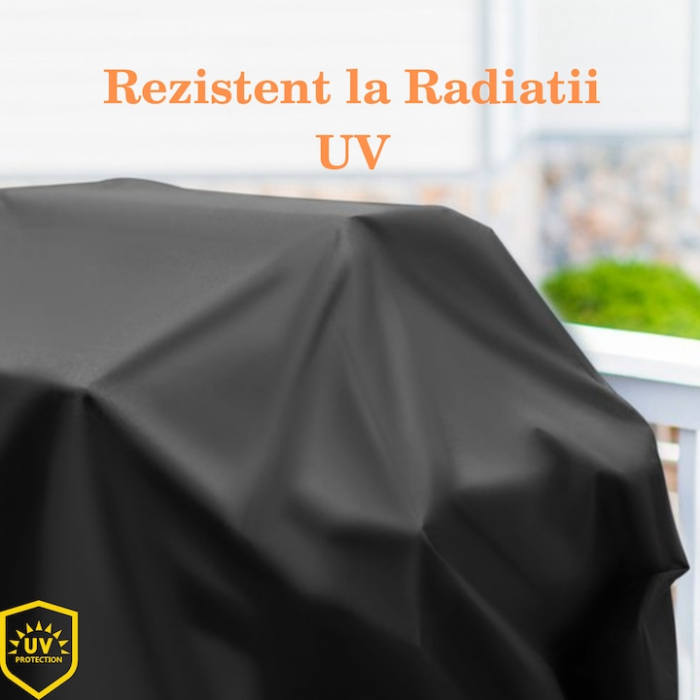 Husa pentru gratar VarioShop®, Rezistenta la apa si la raze UV, Material impermeabil si durabil, 95 x 100 x 60 cm, Negru [9]