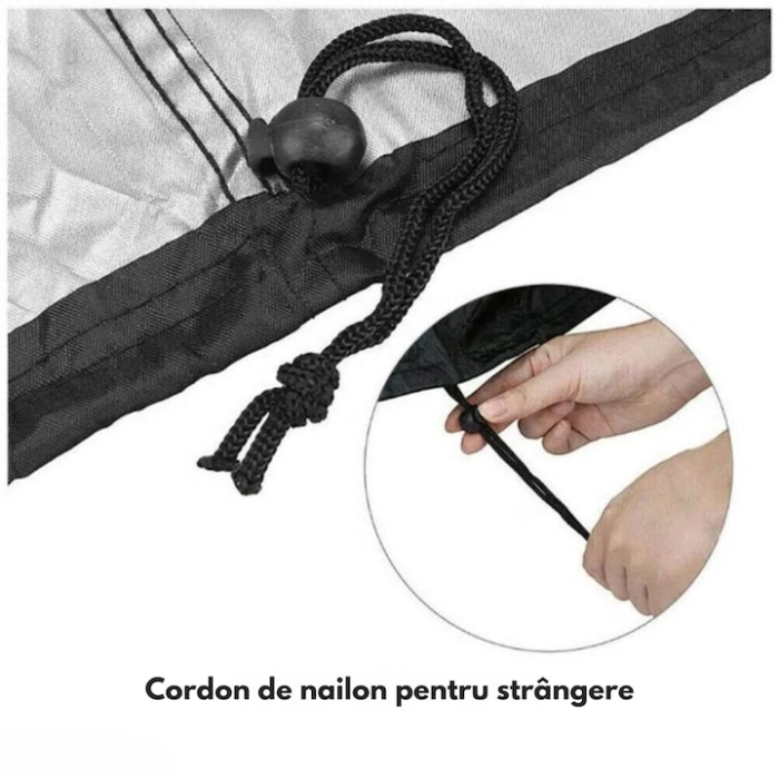 Husa pentru scaun de gradina VarioShop®, tip ou, impermeabila, rezistenta la UV, husa de depozitare, 168 × 115 cm, neagra [4]