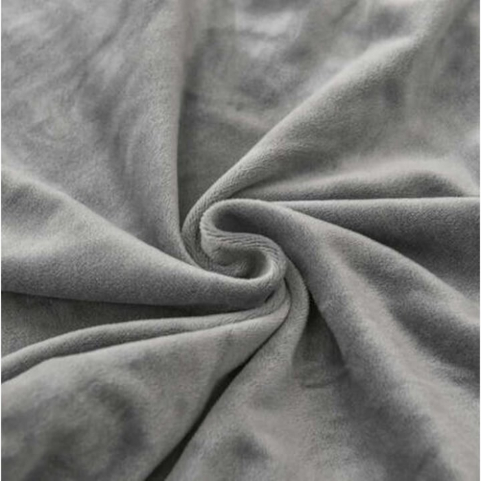 Husa pentru scaun VarioShop®, elastica universala, din catifea, gri [11]
