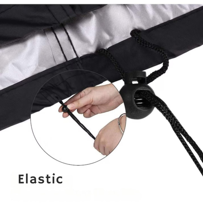 Husa protectie gratar VarioShop®, impermeabila, rezistenta la vant si ploaie, cu husa de transport, 145 x 117 x 61 cm, Negru [8]