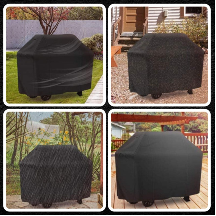 Husa protectie gratar VarioShop®, impermeabila, rezistenta la vant si ploaie, cu husa de transport, 145 x 117 x 61 cm, Negru [3]