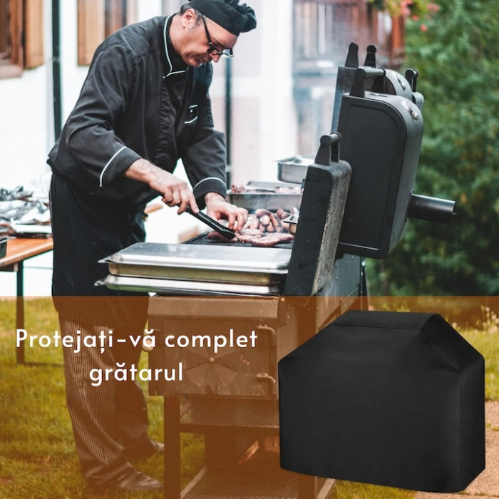 Husa protectie gratar VarioShop®, impermeabila, rezistenta la vant si ploaie, cu husa de transport, 250 x 120 cm, Negru [7]