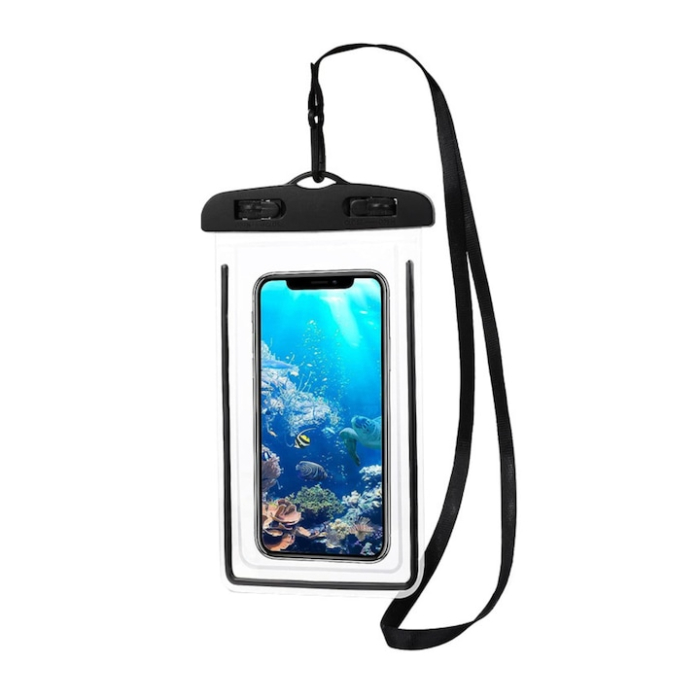 Husa telefon impermeabila universala VarioShop®, cu fereastra tactila dubla, sistem de siguranta, compatibila pana la 6.5", ideala pentru piscina, plaja, sporturi acvatice si drumetii, Negru [3]
