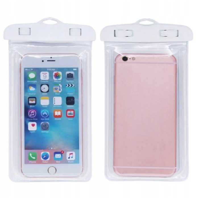 Husa telefon impermeabila universala VarioShop®, cu fereastra tactila dubla, sistem de siguranta, compatibila pana la 6.5", ideala pentru piscina, plaja, sporturi acvatice si drumetii, Alb [11]