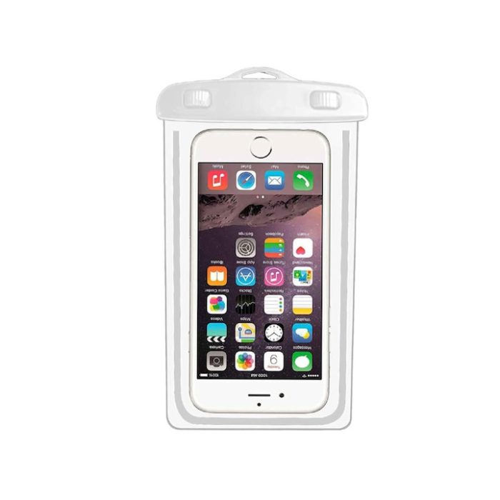 Husa telefon impermeabila universala VarioShop®, cu fereastra tactila dubla, sistem de siguranta, compatibila pana la 6.5", ideala pentru piscina, plaja, sporturi acvatice si drumetii, Alb [12]