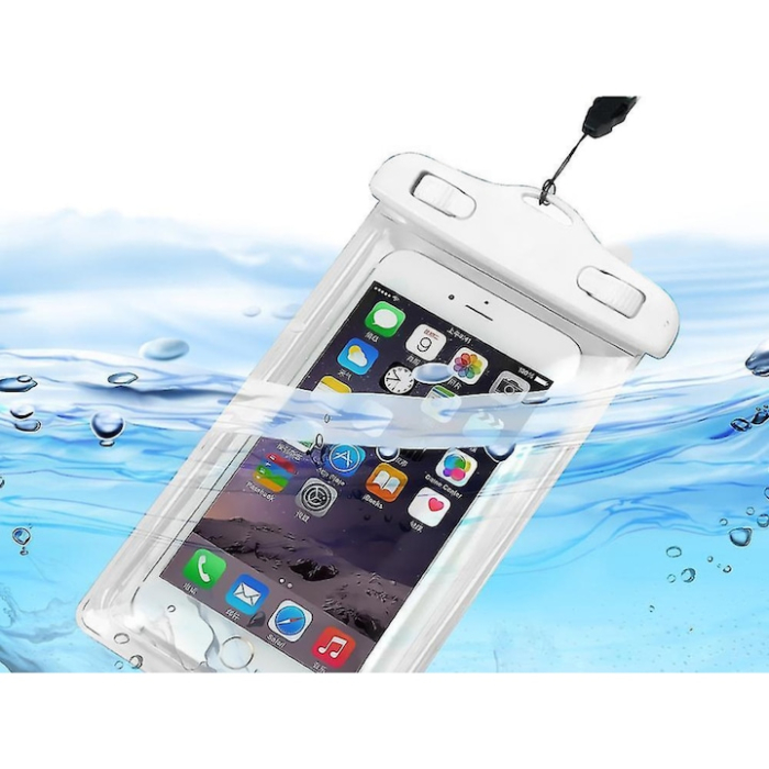 Husa telefon impermeabila universala VarioShop®, cu fereastra tactila dubla, sistem de siguranta, compatibila pana la 6.5", ideala pentru piscina, plaja, sporturi acvatice si drumetii, Alb [4]