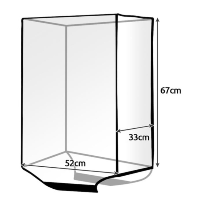 Husa Transparenta Impermeabila pentru Valiza VarioShop®, Protectie Completa din PVC Rezistent, cu Fixare pe Scai, Potrivita pentru Valize Medii, 67x47x33 cm [10]