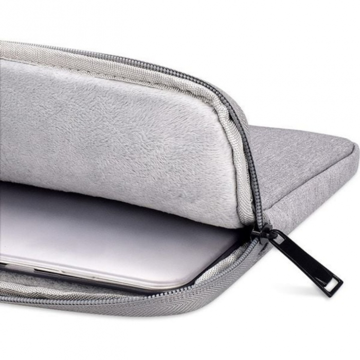 Husa Universala VarioShop®, pentru Laptop 14.2 inch, cu Burete Antisoc, Rezistena la Apa, Compatibila laptop Apple MacBook Air, MacBook Pro Touch Bar, Asus, Acer, Dell, Huawei, 35 x 2 x 24 cm, Gri [20]
