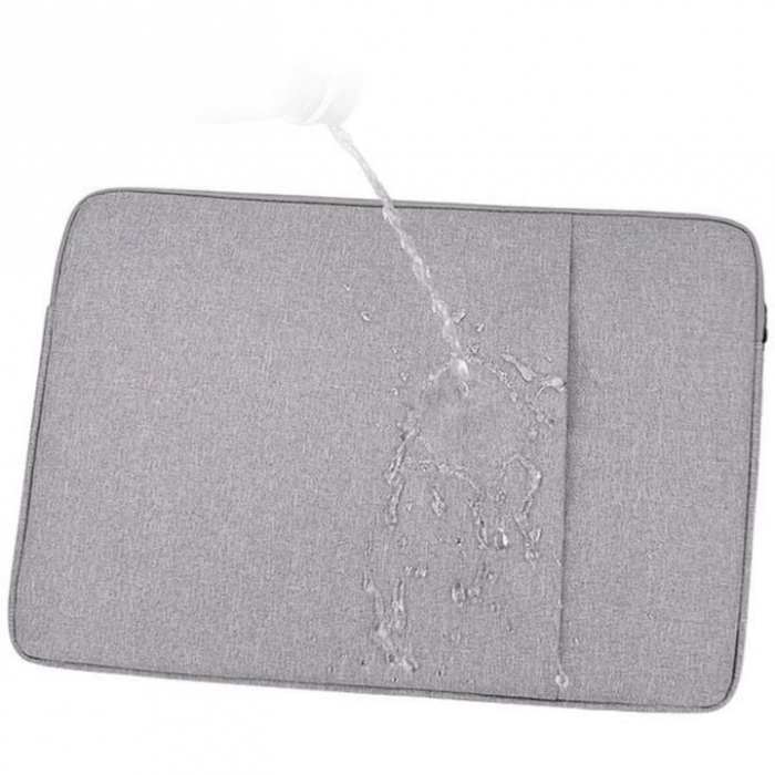 Husa Universala VarioShop®, pentru Laptop 14.2 inch, cu Burete Antisoc, Rezistena la Apa, Compatibila laptop Apple MacBook Air, MacBook Pro Touch Bar, Asus, Acer, Dell, Huawei, 35 x 2 x 24 cm, Gri [23]