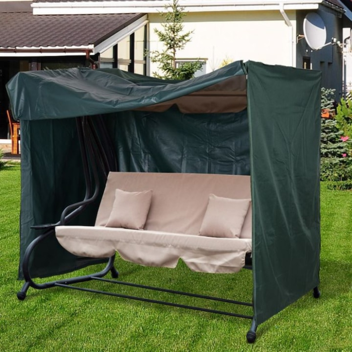 Husa VarioShop® pentru leagan de gradina si mobilier exterior, rezistenta la ploaie, vant, UV si zapada, 215 x 150 x 145 cm, Verde [10]