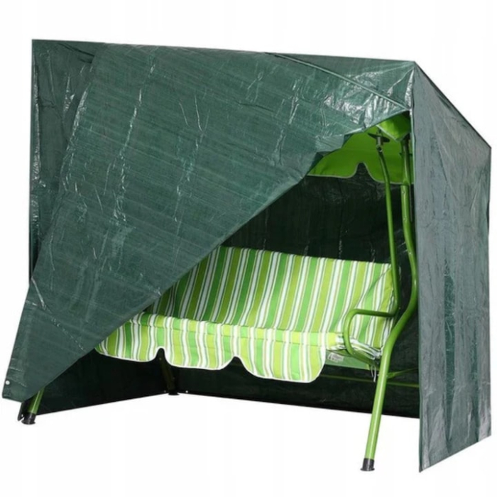 Husa VarioShop® pentru leagan de gradina si mobilier exterior, rezistenta la ploaie, vant, UV si zapada, 215 x 150 x 145 cm, Verde [8]