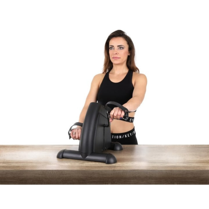 Bicicleta de reabilitare 2in1 VarioShop®, pentru brate si picioare, cu computer LCD, rezistenta reglabila si design compact, ideala pentru recuperare, intarirea musculaturii, Negru [9]