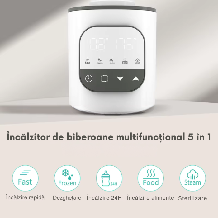 Incalzitor biberoane 5 in 1 multifunctional VarioShop®, incalzire rapida, sterilizare, decongelare, control temperatura, display digital, fara BPA [2]