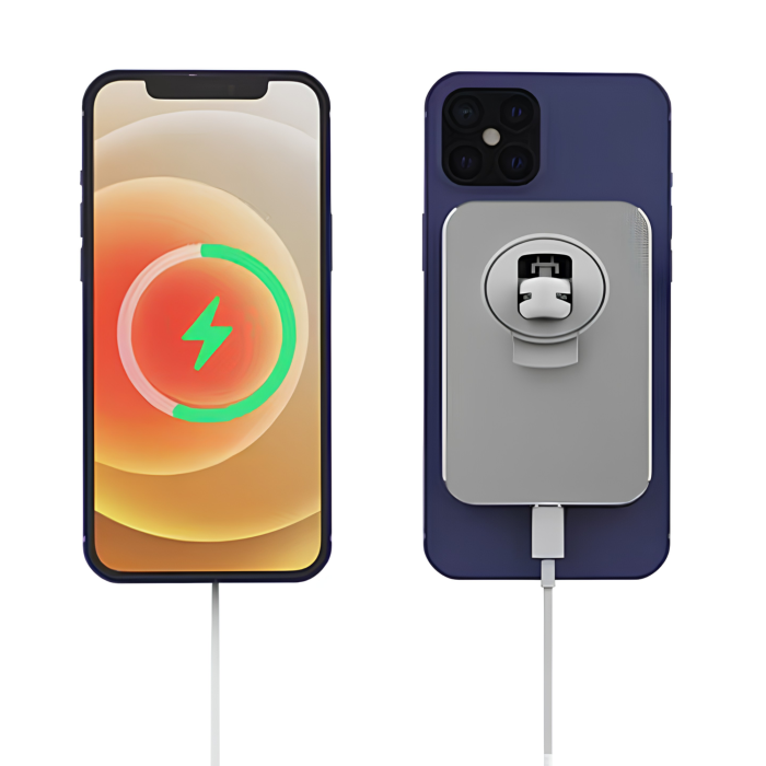 Incarcator auto wireless VarioShop®, pentru telefoane cu prindere magnetica, putere pana la 15W, cablu USB-C si suport inclus, alb [5]