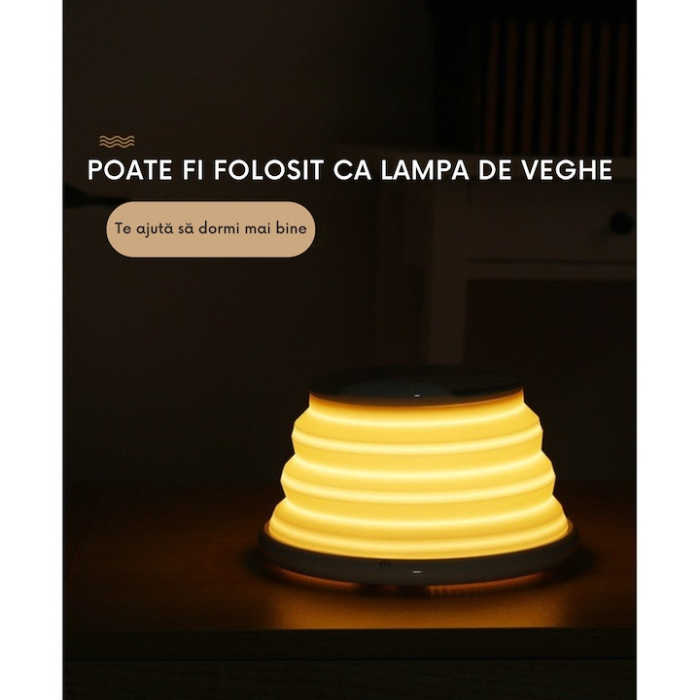 Incarcator fara fir VarioShop®, QI Fast Charging, pliabil cu stand, protectie supraincarcare, indicator LED, lampa de veghe incorporata, 10 W, Gri [2]