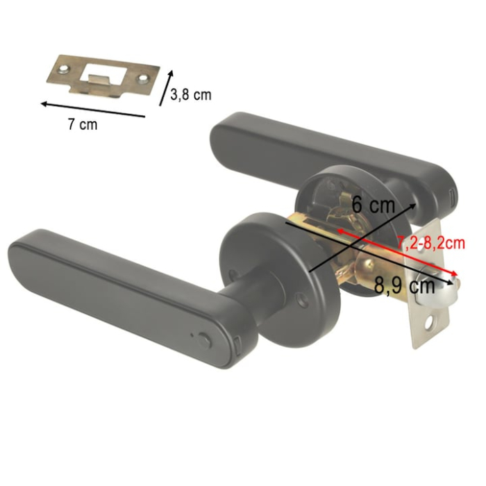 Incuietoare electronica inteligenta VarioShop®, cu amprenta digitala si aplicatie Tuya Smart, 4 moduri de acces, 30 amprente, 50 parole, montaj stanga/dreapta, design aluminiu negru [7]