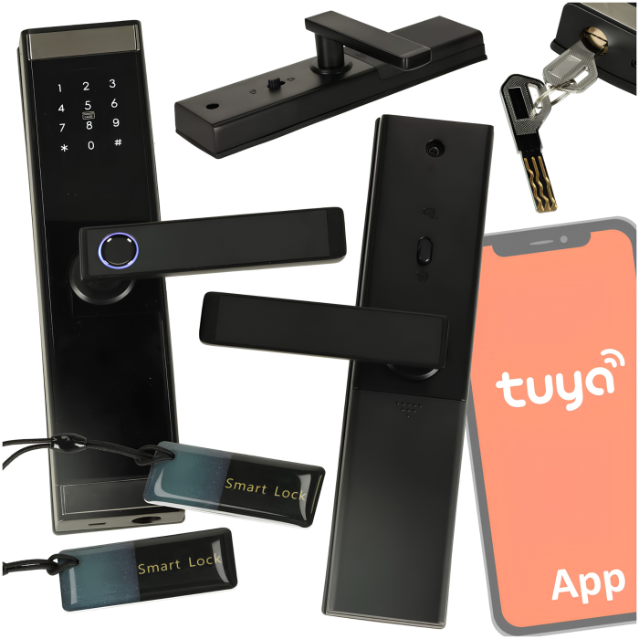 Incuietoare electronica VarioShop®, pentru locuinta si birou, 5 metode de acces, 120 amprente, 150 parole, aluminiu, negru [8]