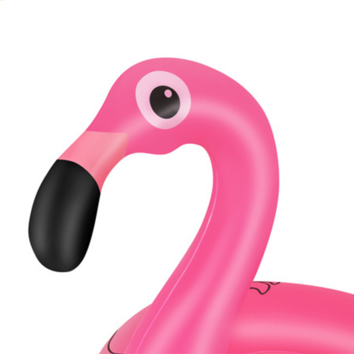 Colac gonflabil pentru plaja VarioShop®, model flamingo, 102 cm, PVC rezistent, suporta pana la 150 kg, roz [7]