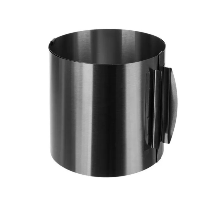 Inel reglabil pentru tort VarioShop®, din otel inoxidabil, diametru 16-30 cm, inaltime 15 cm, cleme de fixare, argintiu [13]