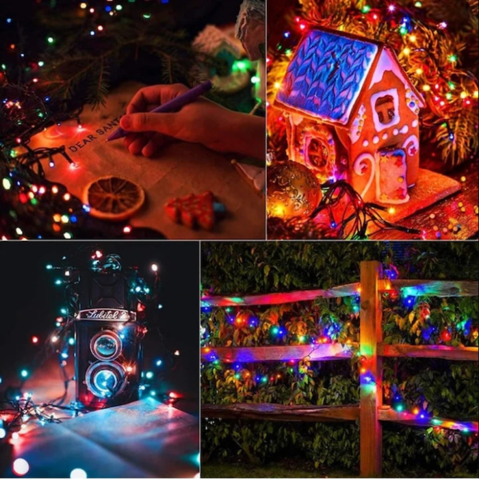 Instalație luminoasă de Crăciun VarioShop, 300 LED-uri, 8 moduri de iluminare, multicolor, 21.7m, pentru interior/exterior [7]