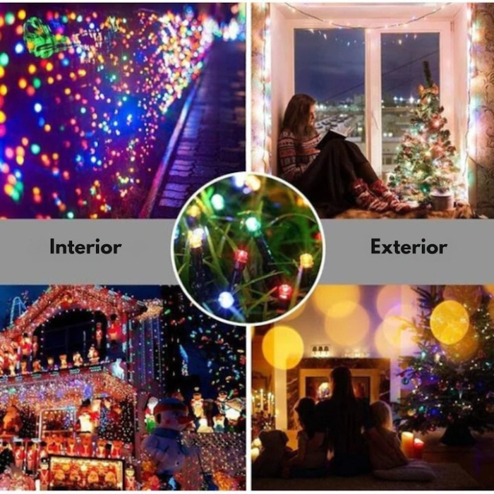 Instalație luminoasă de Crăciun VarioShop, 300 LED-uri, 8 moduri de iluminare, multicolor, 21.7m, pentru interior/exterior [2]