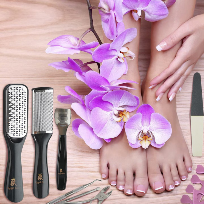 Instrumente profesionale pentru pedichiura medicala VarioShop®, Ideale pentru ingrijirea picioarelor si Indepartarea eficienta a calusurilor, Material durabil din otel inoxidabil, Set complet de 30 ac [2]
