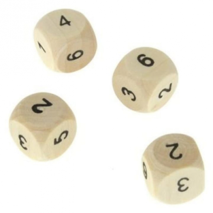 Joc de Societate Mini Jenga/Turnul Instabil pentru copii VarioShop®, cu 54 Piese Numerotate si 4 Zaruri, din Lemn [7]